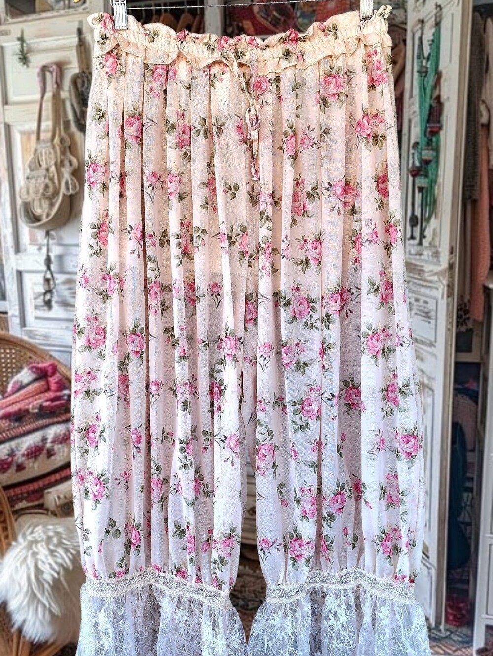 Free Style Boho Shabby Chic Anthropologie bohemian Peasant Bloomer Pants XL READ